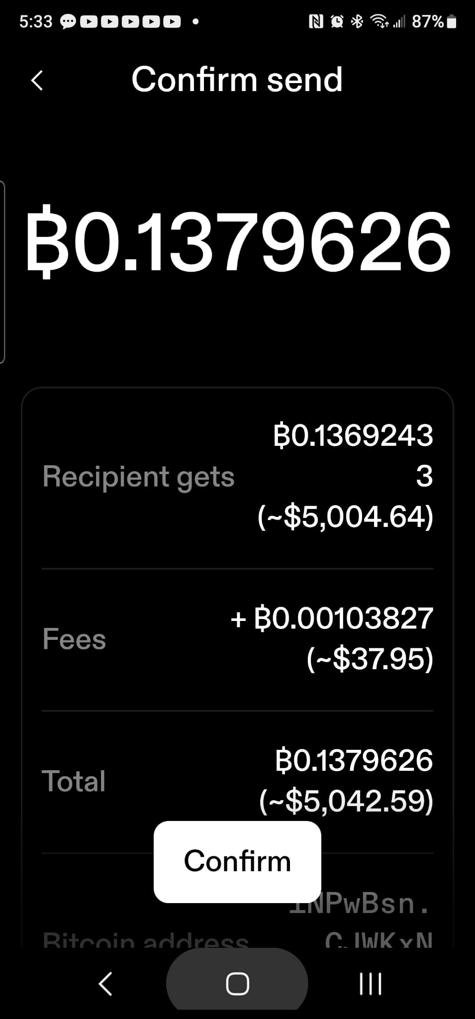 最后一步,页面往下滑,检查绑定的钱包地址是否正确, 检查完成后,点击Confirm进行发送!.jpg